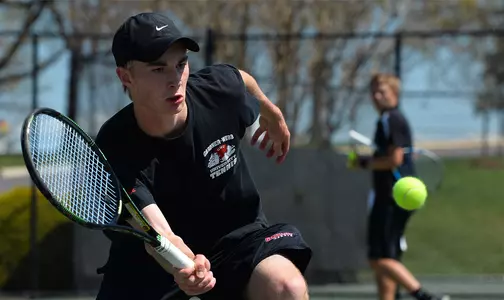 Men's Tennis Knocks Off Liberty Image