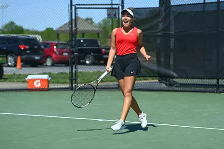 Gardner-Webb takes on Radford in the first round of the 2022 Big South Women’s Tennis Championships at the Webb Tennis Courts on Friday, April 15, 2022 in Boiling Springs, North Carolina.