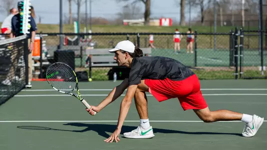 Gardner-Webb takes on Fairfield in non-conference mens tennis action at Webb Tennis Complex on Monday, March 04, 2024 in Boiling Springs, North Carolina. Credit - Jeff Sochko/Tim Cowie Photography