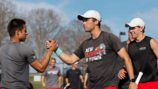 Gardner-Webb takes on Fairfield in non-conference mens tennis action at Webb Tennis Complex on Monday, March 04, 2024 in Boiling Springs, North Carolina. Credit - Jeff Sochko/Tim Cowie Photography