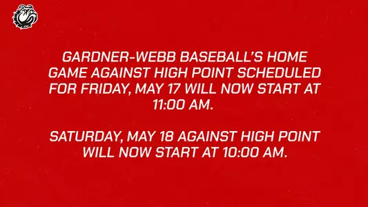 Baseball HPU Schedule Adjustments