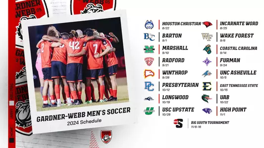 2024 Men's Soccer Schedule Graphic