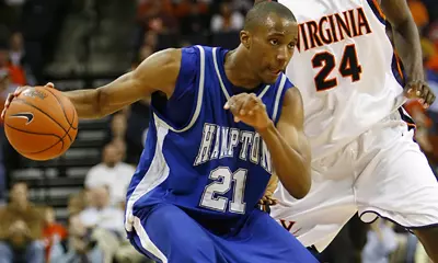 HAMPTON DOWNS COPPIN STATE, 56-54, GOES TO 5-0 IN THE MEAC Image