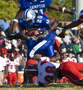 TIME RAN OUT FOR PIRATES IN 35-30 HOMECOMING LOSS TO WINSTON-SALEM STATE Image