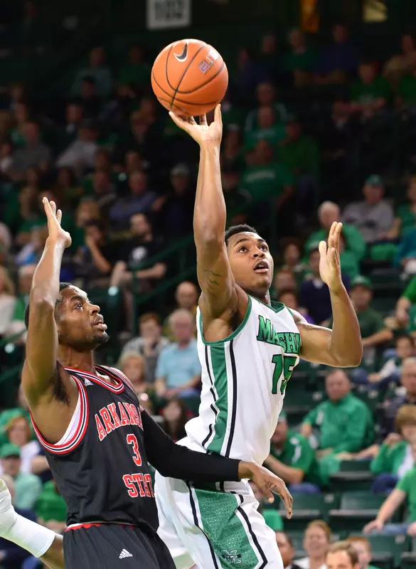 DeVince Boykins opened up the Marshall scoring at UTEP with a three-point bucket