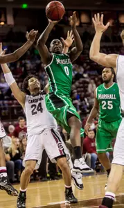 Marshall recorded 34 points in the paint vs. Akron