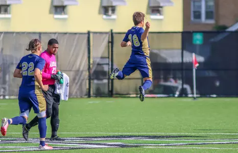 Bijan Gloston made four saves for the Herd.