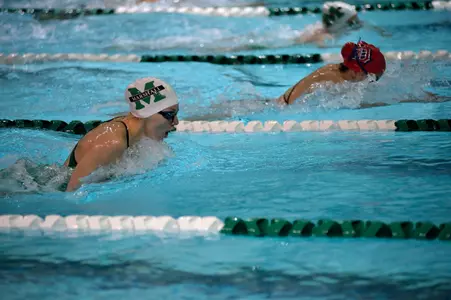 For the second-straight day, senior Vera Niemeyer set a new fastest mark.