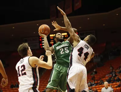 Ryan Taylor led the Herd in rebounding with nine boards