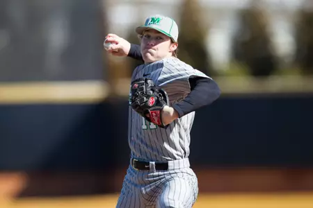 Senior Josh King threw in a combined effort 2-hit shutout against WVU in 2013