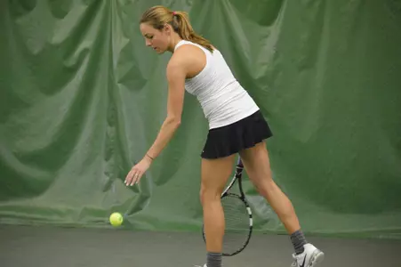 Timko's singles win clinched the dual match victory for Marshall