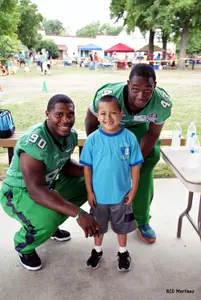 (l-r): Arnold Blackmon, Damian Martinez, Neville Hewitt (Photo courtesy: Annette Martinez)