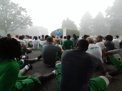 Keith Morehouse at the Marshall Memoria