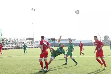 Goran Bratic with a bicycle kick attempt.