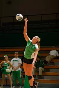 Junior middle blocker Jillian Shemanski picked up two solo blocks