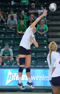 Taylor Pelton had 12 kills and 7 digs