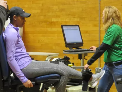 Volleyball's Justice Craft and Dr. Suzanne Konz