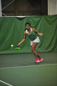 Senior Kai Broomfield played her final collegiate match