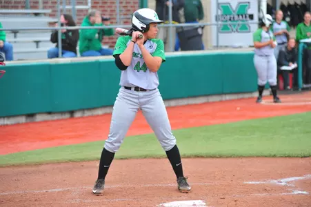 Marshall's Shaelynn Braxton hit an RBI single in the bottom o the first.