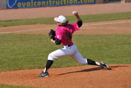 Senior Josh King in the special Breast Cancer Awareness jerseys