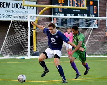 Edginton (pictured) and Hopkins have spent their offseasons playing for Chattanooga FC.
