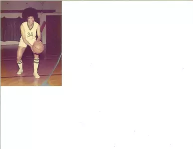 Dennis in her senior season, 1974