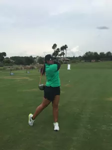 Senior Pimrawee Huang is tied for third at the end of round one.