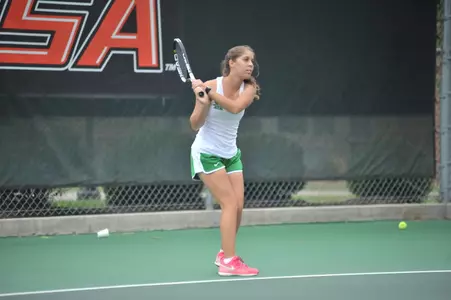 Rachael Morales won a singles match and a doubles match Saturday.