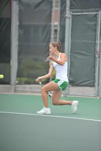 Derya Turhan advanced to the semifinals of the singles draw with a win over Elena Cerezo-Codina of Virginia Tech. Turhan and Anna Pomyatinskaya finished second in the doubles draw.