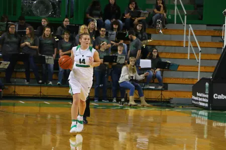 Sophomore Shayna Gore scored 14 points and added four assists against Coastal Carolina.