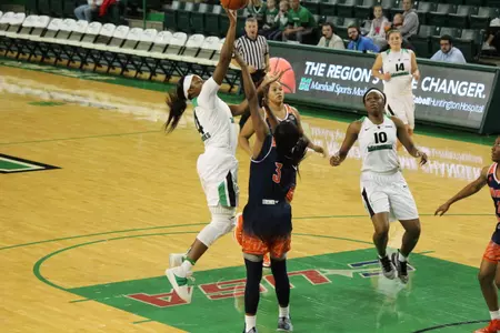 Sophomore Khadaijia Brooks set a career-high with 13 points and added five rebounds.