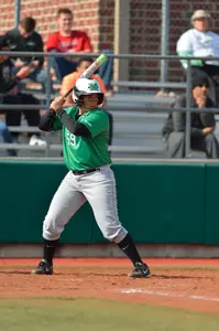 Senior Raquel Escareno hit her fifth home run of the season in game one.