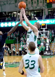 Austin Loop's game-winning shot (photo by Rick Haye).