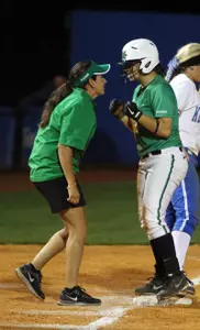 Head Coach Shonda Stanton with Emileigh Cooper at the 2013 NCAA Regionals in Lexington, Ky.