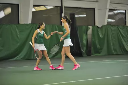 Maddie Silver and Rachael Morales teamed up to win a doubles match for the Herd.
