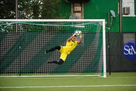 Senior keeper Nate Himes recorded a season-high eight saves at Old Dominion.