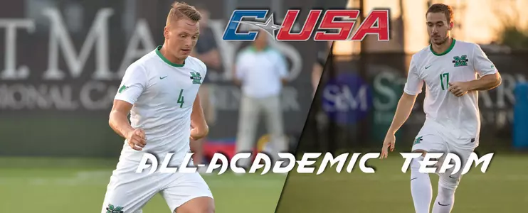 Jascha Glueckschalt (left) and Christian Kershaw (right) were named to the Conference USA All-Academic Team.