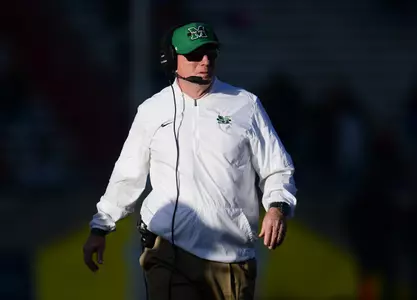 Dec 16, 2017; Albuquerque, NM, USA; Marshall Thundering Herd head coach Doc Holliday looks on against the Colorado State Rams during the first half in the 2017 New Mexico Bowl at Dreamstyle Stadium. Mandatory Credit: Joe Camporeale-USA TODAY Sport