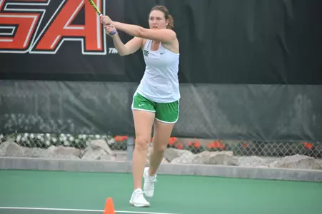 Anna Pomyatinskaya won her third consecutive singles match for the Herd.