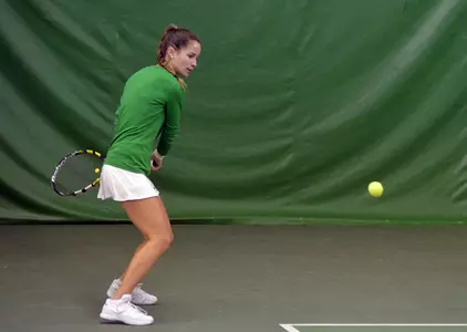 Derya Turhan won her fifth straight singles match for the Herd.