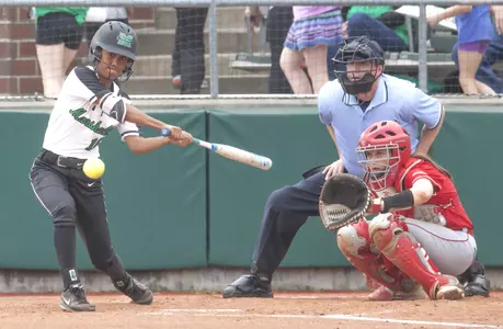 Sophomore Abigail Estrada was 2-for-2 with one RBI in the series finale against WKU on Sunday.