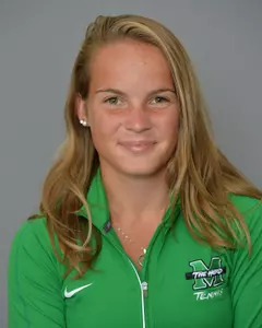 Nikola Novackova won her first career singles match in dual match play, 6-1, 6-0.