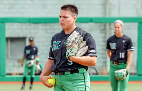 Senior pitcher Jordan Dixon won her second game of the weekend as Marshall swept Middle Tennessee.