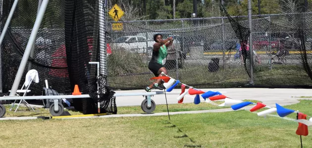 Sophomore Hasana Clark finished fourth in the hammer throw