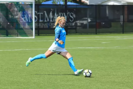 Sophomore keeper Megan Bonelli recorded three saves for the Herd.