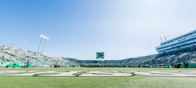 App State social distanced crowd