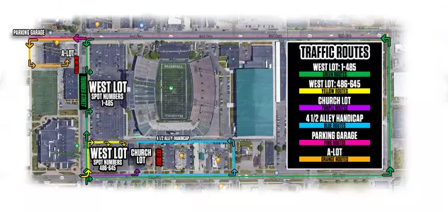 Game Day Parking Routes Version 2