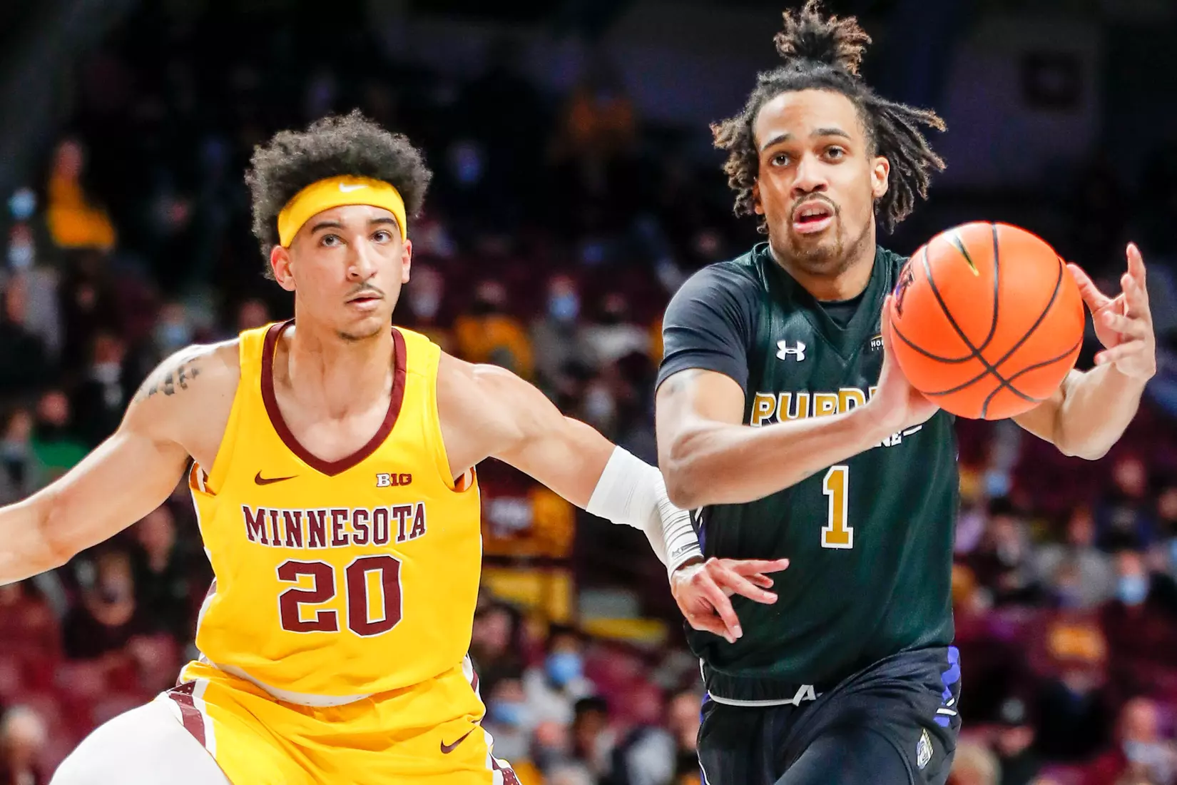 Larry Wright (20), Jarred Godfrey (1)
NCAA Basketball: Purdue Fort Wayne v Minnesota
©2021 Bruce Kluckhohn