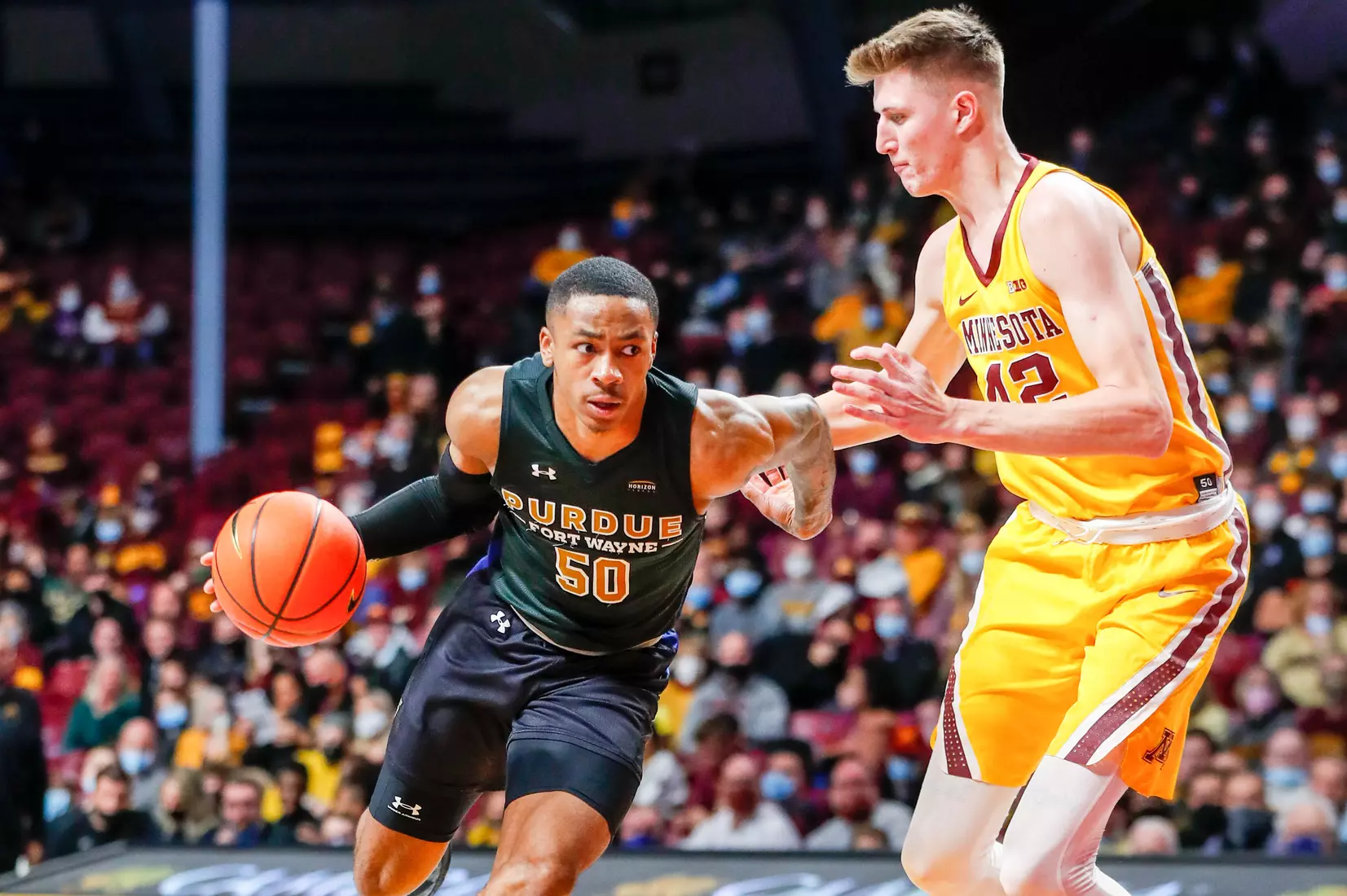 Jalon Pipkins (50), Treyton Thompson (42)
NCAA Basketball: Purdue Fort Wayne v Minnesota
©2021 Bruce Kluckhohn
