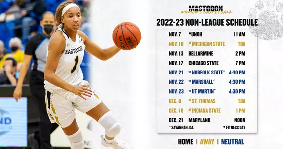 2022-23 WBB Non-League Schedule